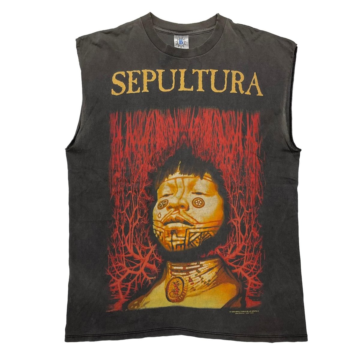 SEPULTURA ROOTS 1996 SLEEVELESS BLUE GRAPE XL 9318