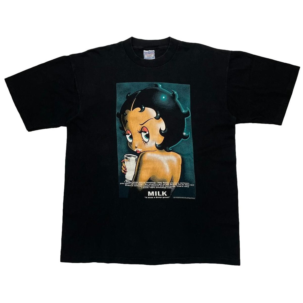 BETTY BOOP GOT MILK? BLACK ALL SPORT XL 1795