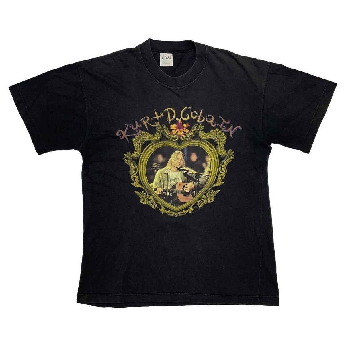 KURT COBAIN MEMORIAL 1995 BLACK YELLOW FITS LARGE 2736