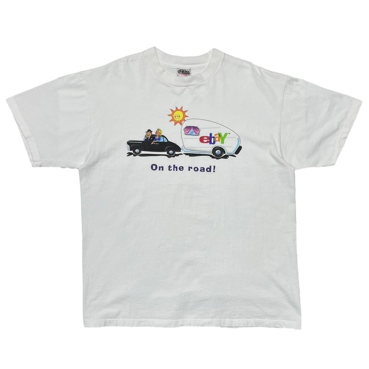 ebay ON THE ROAD!  WHITE ONEITA XL 9099