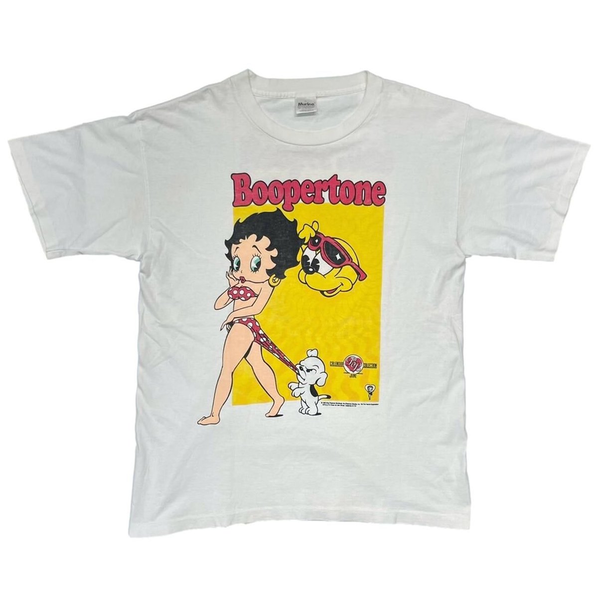 BETTY BOOP BOOPERTONE Coppertone PARODY DOUBLE SIDE WHITE MURINA LARGE 9028