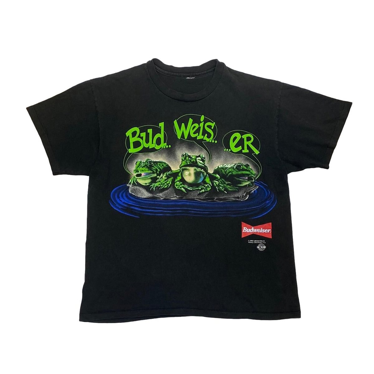 BUDWEISER 1995 3 FROGS YOUR PAD OR MINE ? TEE FITS XL 2306