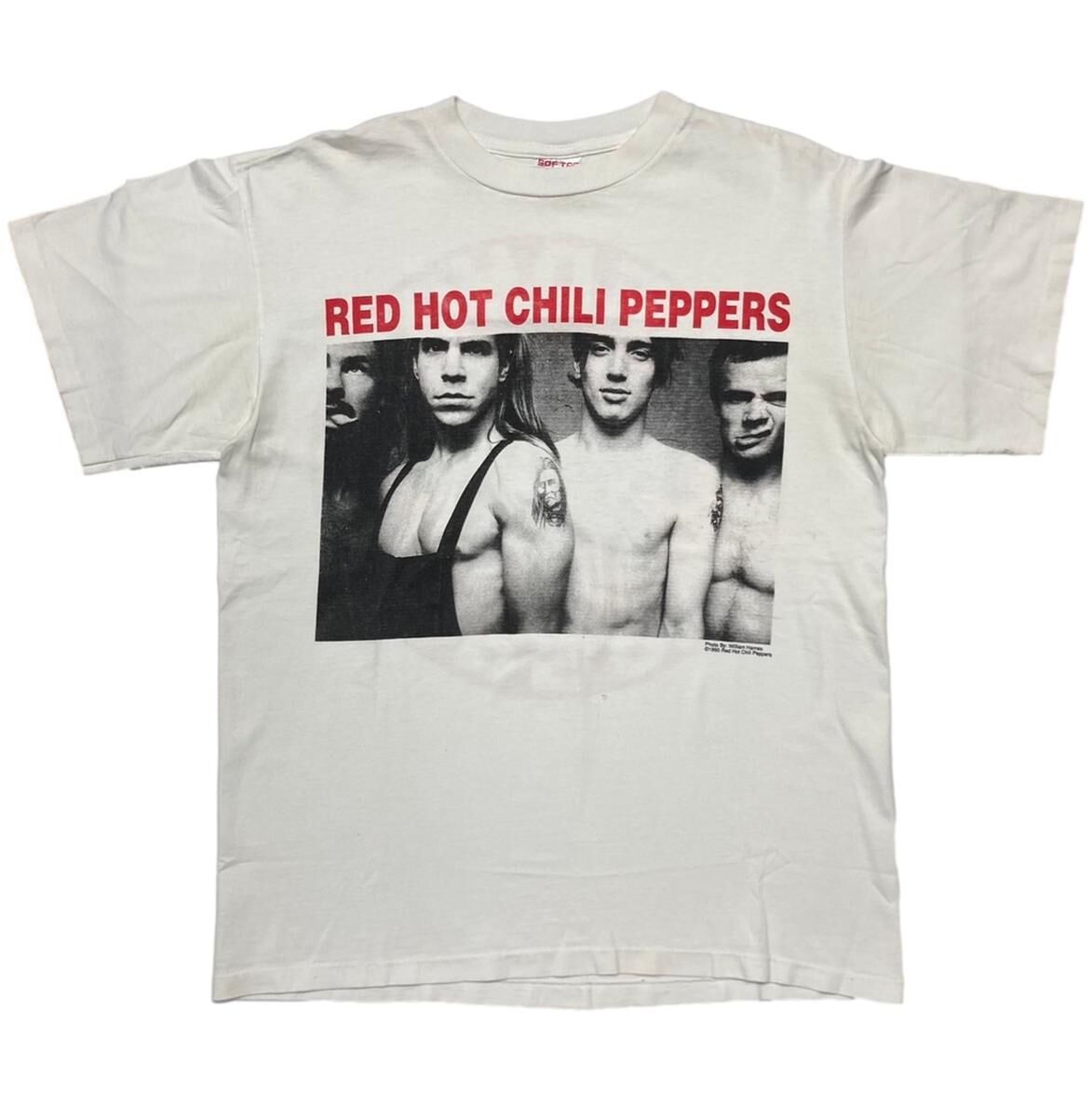 RED HOT CHILI PEPPERS 1990 MEMBER PHOTO by William Hames WHITE SOF TEE XL 0446
