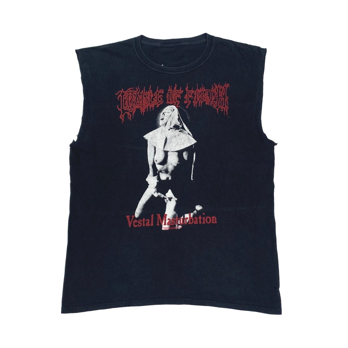 CRADLE OF FILTH 00s SLEEVELES VESTAL MASTURBATION FITS LARGE 4046