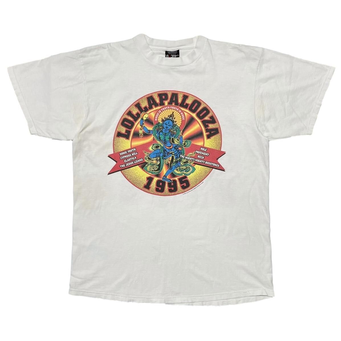 LOLLAPALOOZA 1995 WHITE GIANT BY TULTEX XL 0899