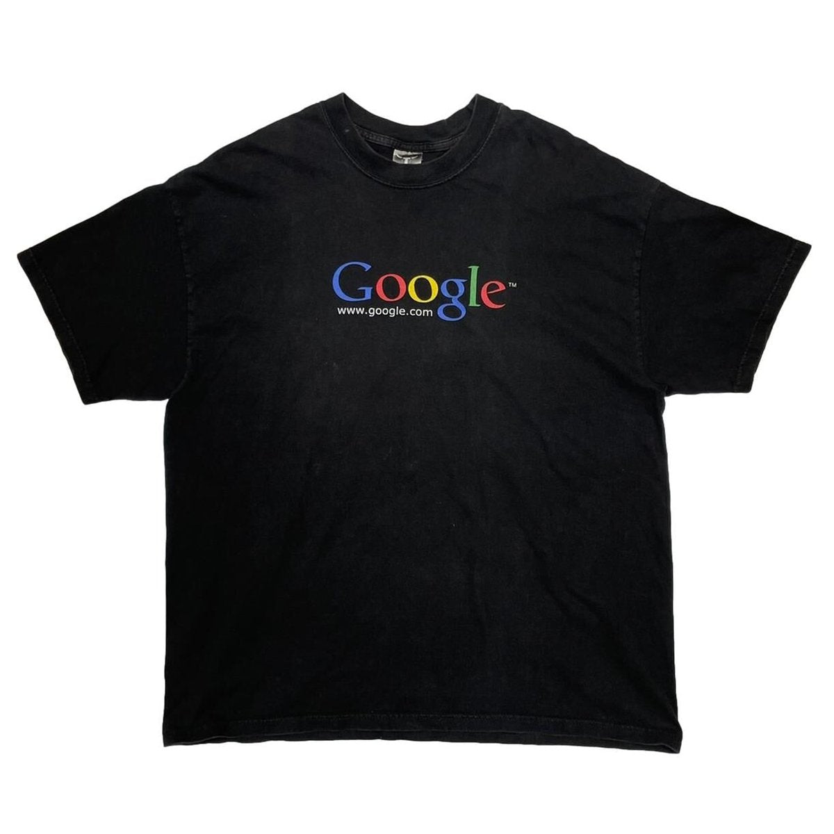 GOOGLE LOGO TEE BLACK HANES XL 9801