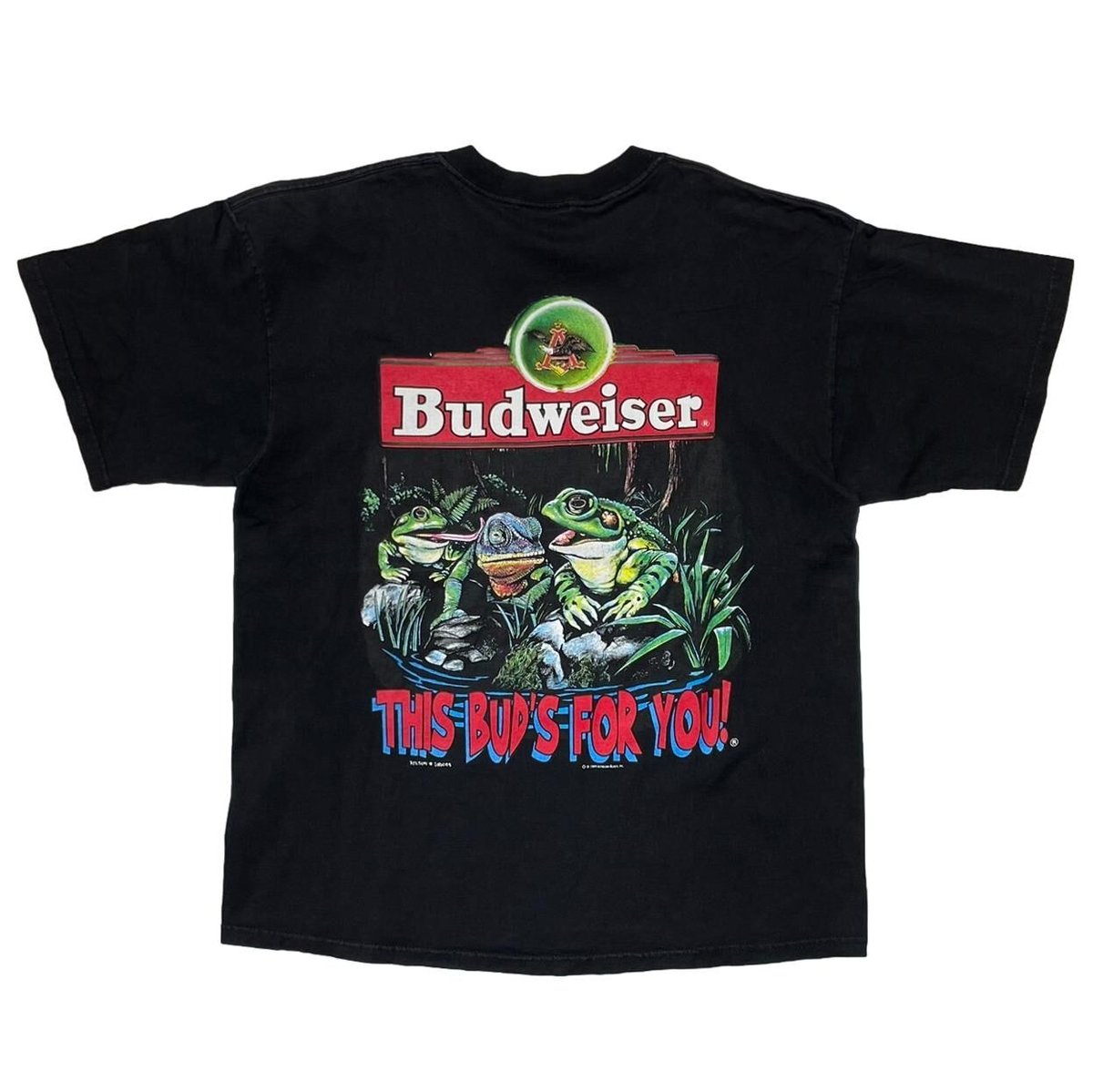 Budweiser CHAMELEON&FROG 1999 THIS BUD'S FOR YOU GILDAN XL 0355