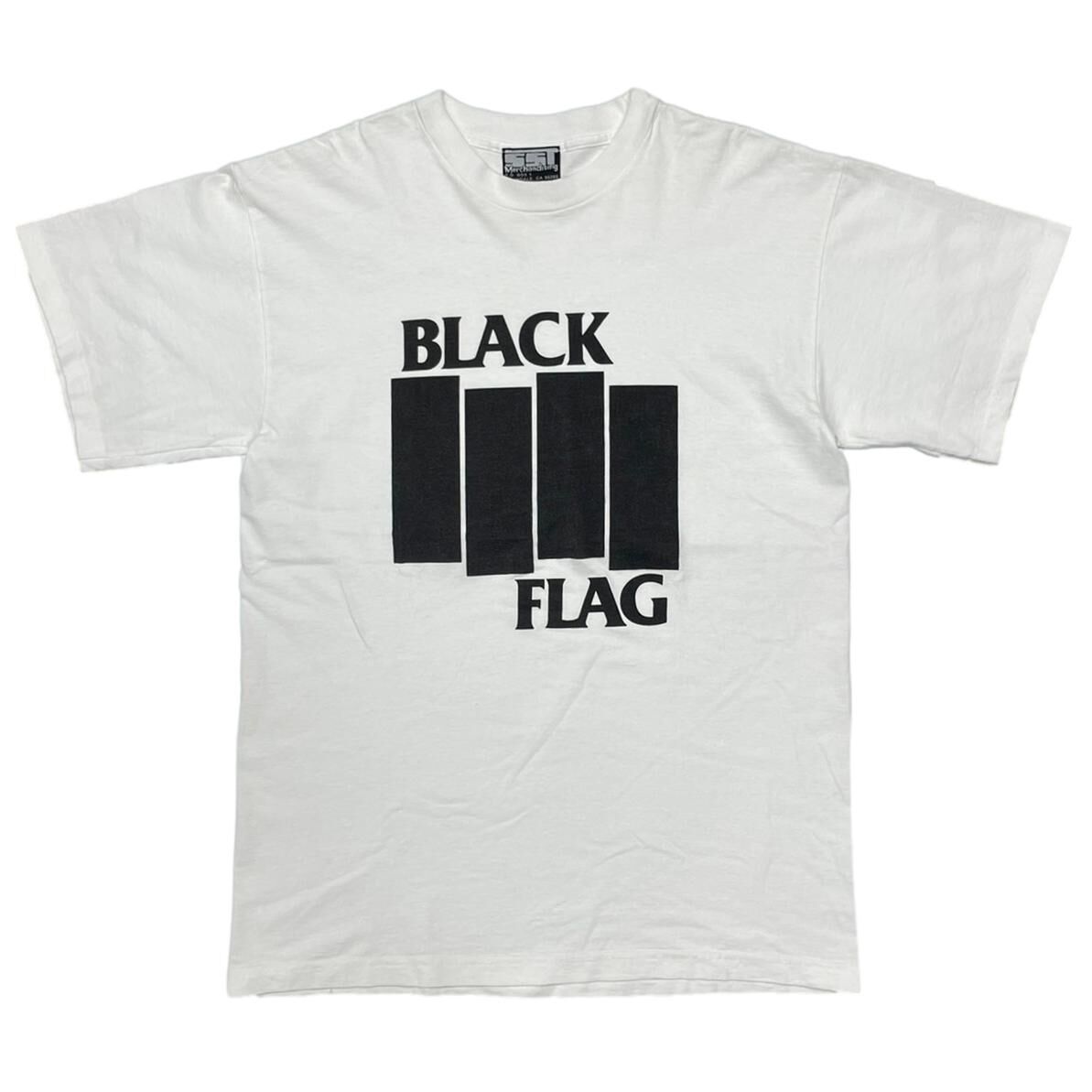 BLACK FLAG 90s LOGO TEE WHITE LARGE 0043