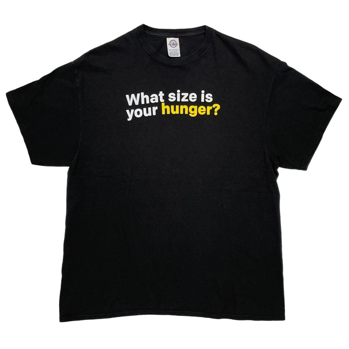 McDonald's WHAT SIZE IS YOUR HUNGER ? TEE DELTA LARGE 7857