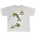 Budweiser 3 FROGS 1995 JUMP ON A BUD WHITE FITS XL 0399