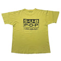 SUB POP ADDRESS TEE YELLOW ONEITA LARGE 2726