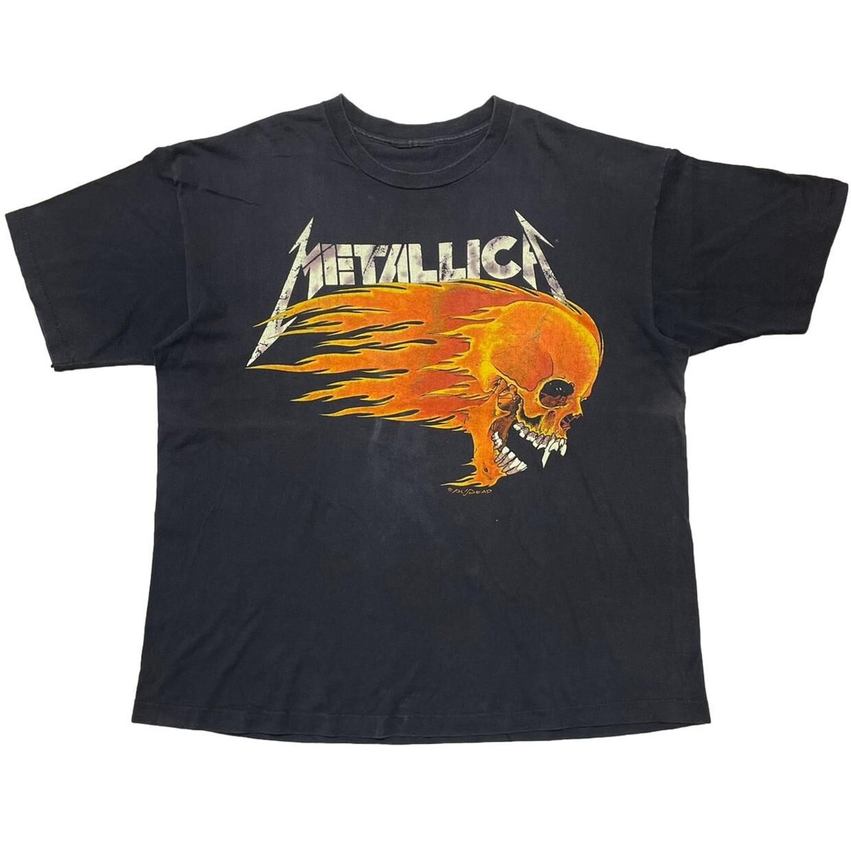 METALLICA PUSHEAD FLAME SKULL SUMMER SHIT '94 FITS XL 6413