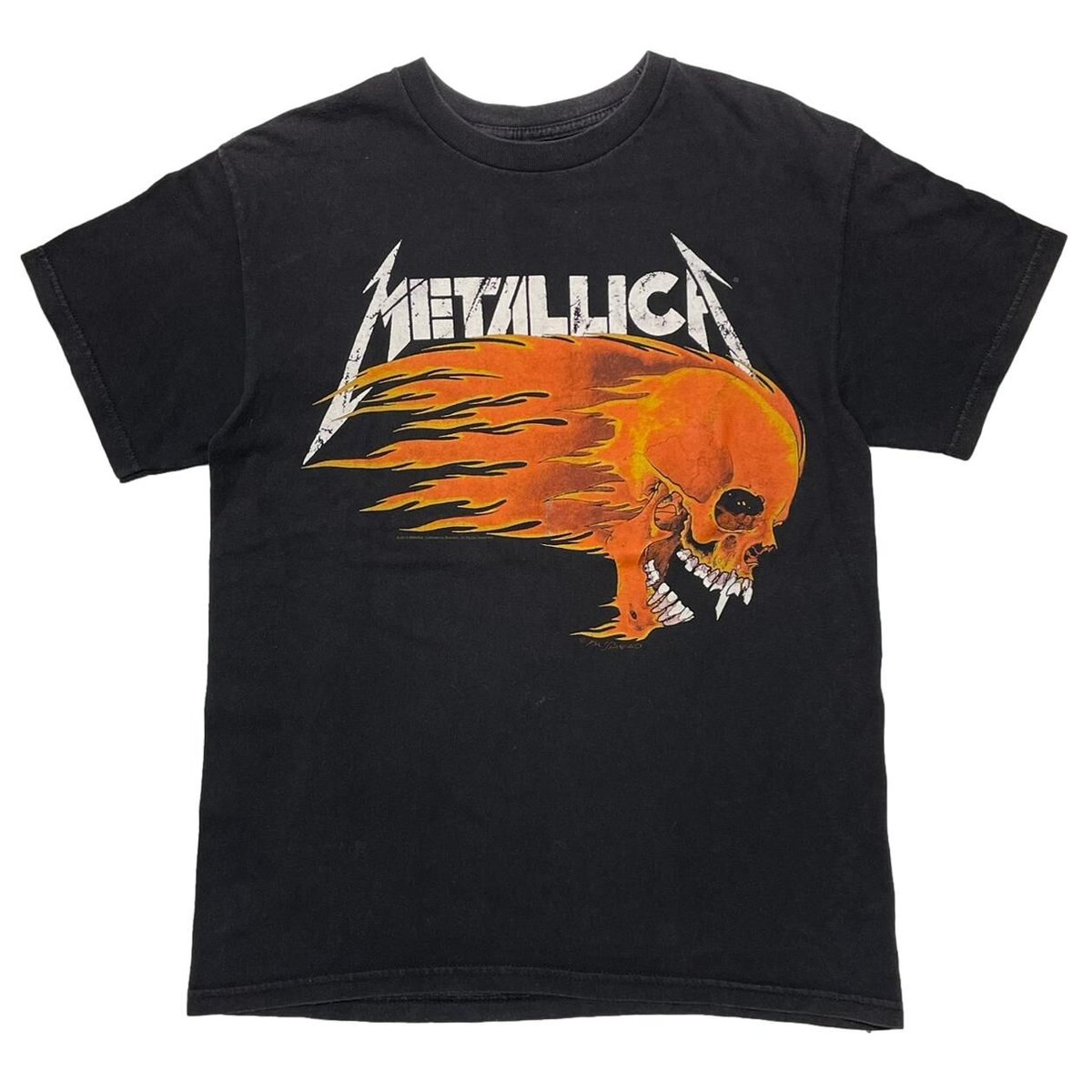 METALLICA 00s PUSHEAD SUMMER SHIT 1994 FLAME SKULL FITS MEDIUM 5755