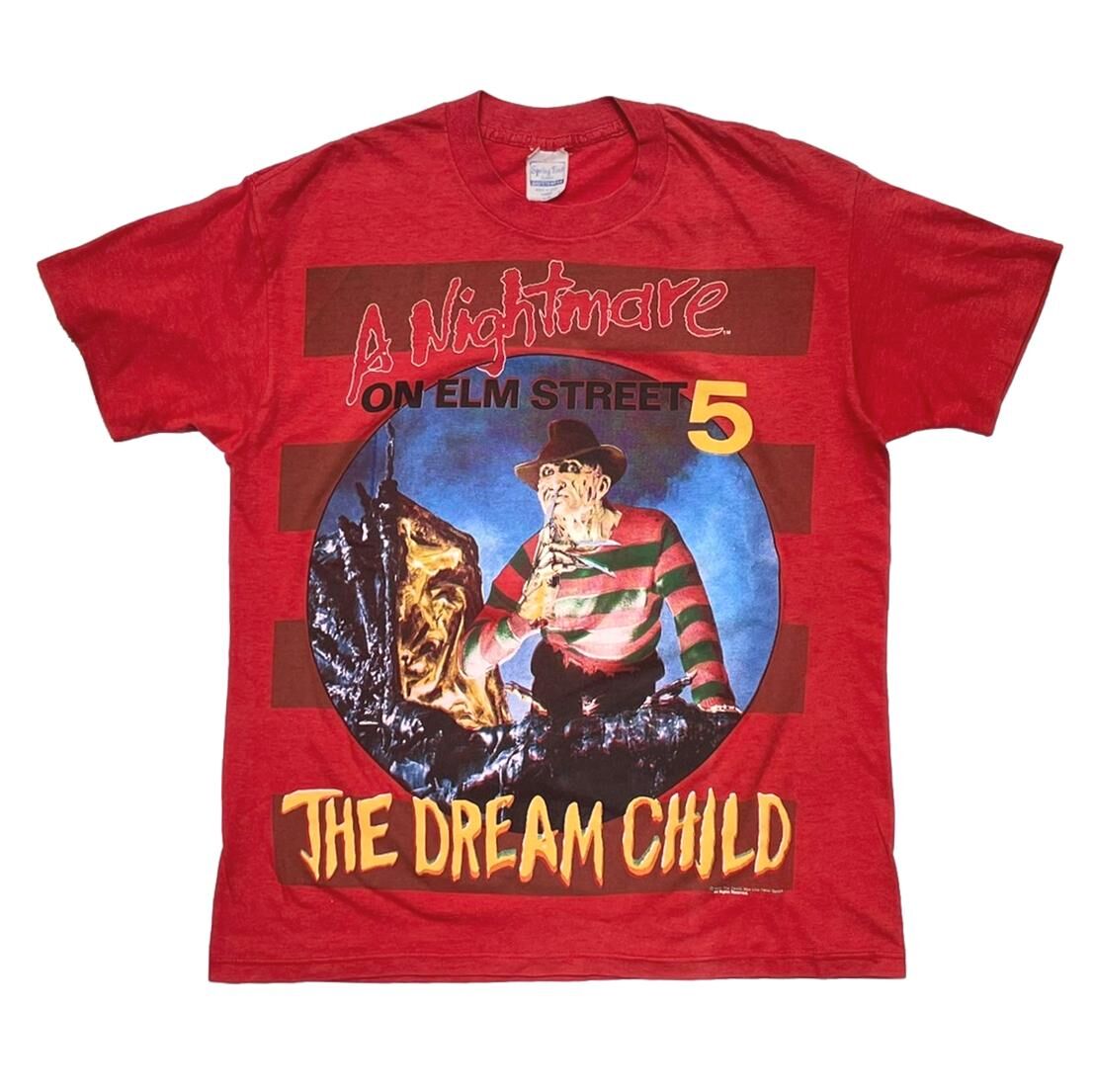 A NIGHT MARE ON ELM STREET 5 1989 THE DREAM CHILD TEE RED LARGE 5619