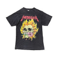 METALLICA FLAMING SKULL PUSHEAD DOUBLE SIDE TEE BLACK LARGE 5297