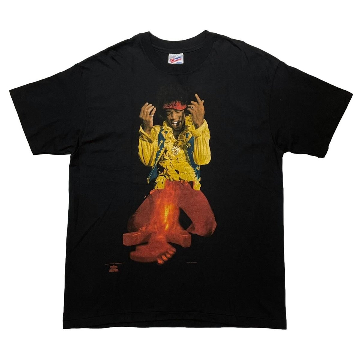 JIMI HENDRIX 1991 DOUBLESIDE PRINT HANES XL 6204