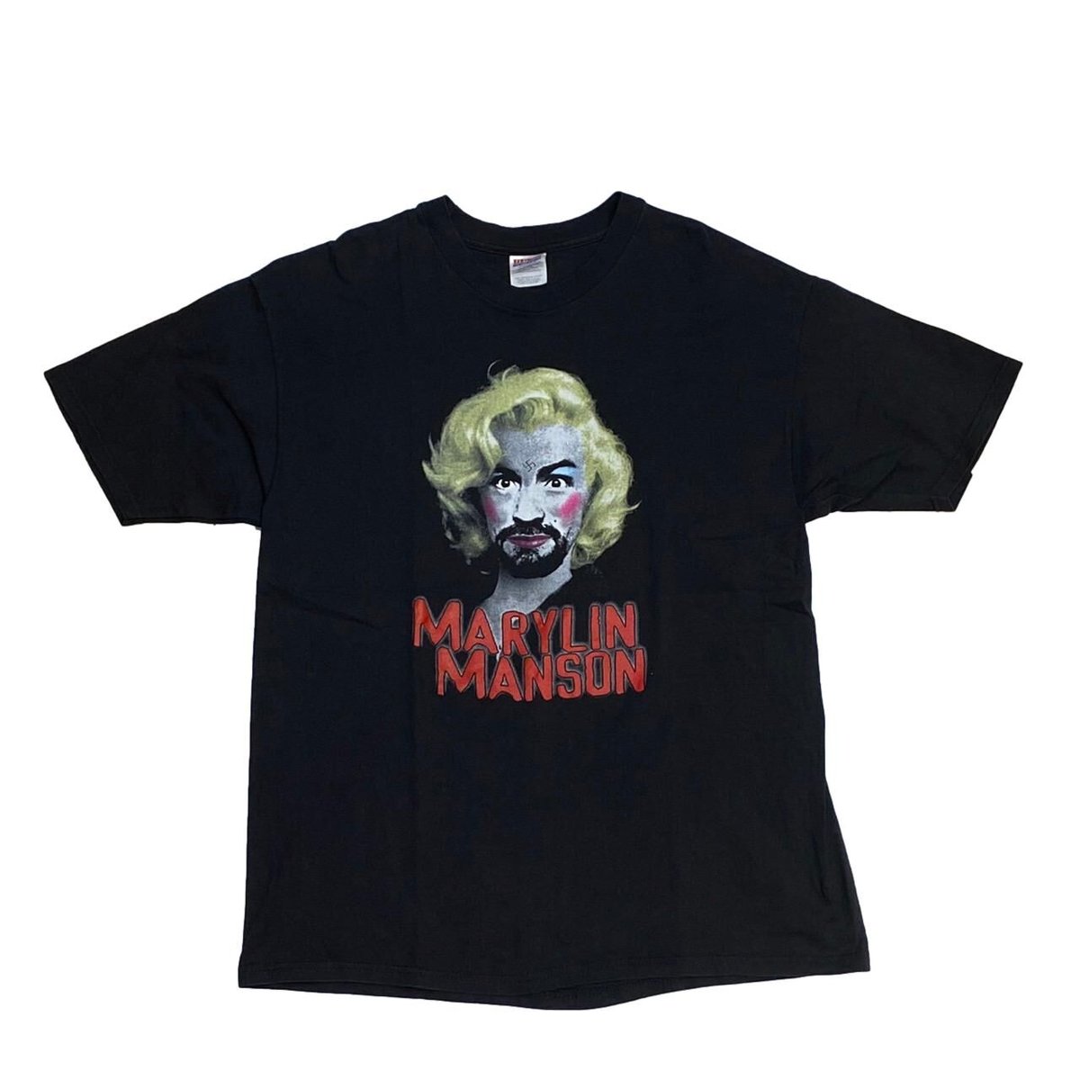 MARILYN MANSAON BOOTLEG MARILYN MONROE CHARLES MANSON TEE HANES XL  0219