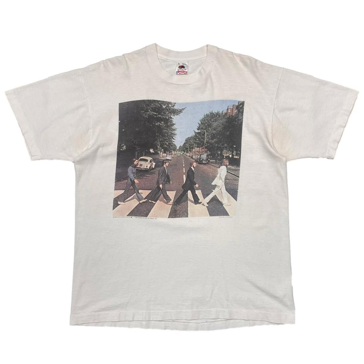 BEATLES 1990 ABBEY ROAD WHITE FRUIT OF THE LOOM XL 9306