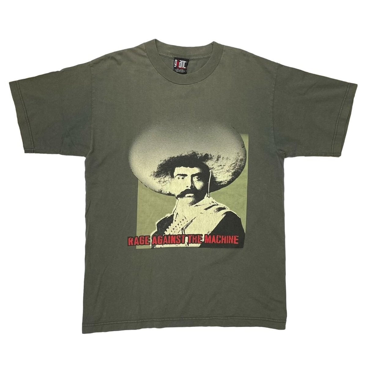 RAGE AGAINST THE MACHINE 1997 EMILIANO ZAPATA TEE OLIVE GIANT LARGE 7312