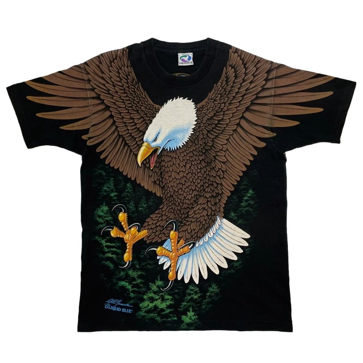 LIQUID BLUE TRAVIS SCOTT WEARING 1994 EAGLE OVP TEE LARGE 9541