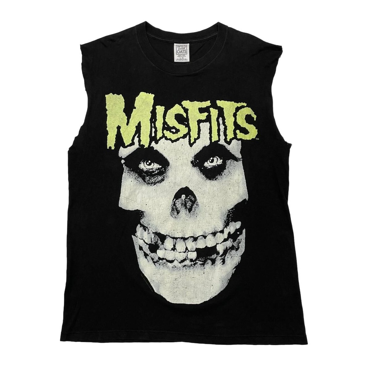 MISFITS 1995 GLOW IN THE DARK SKULL DOUBLE SIDE WILD OATS LARGE 0673