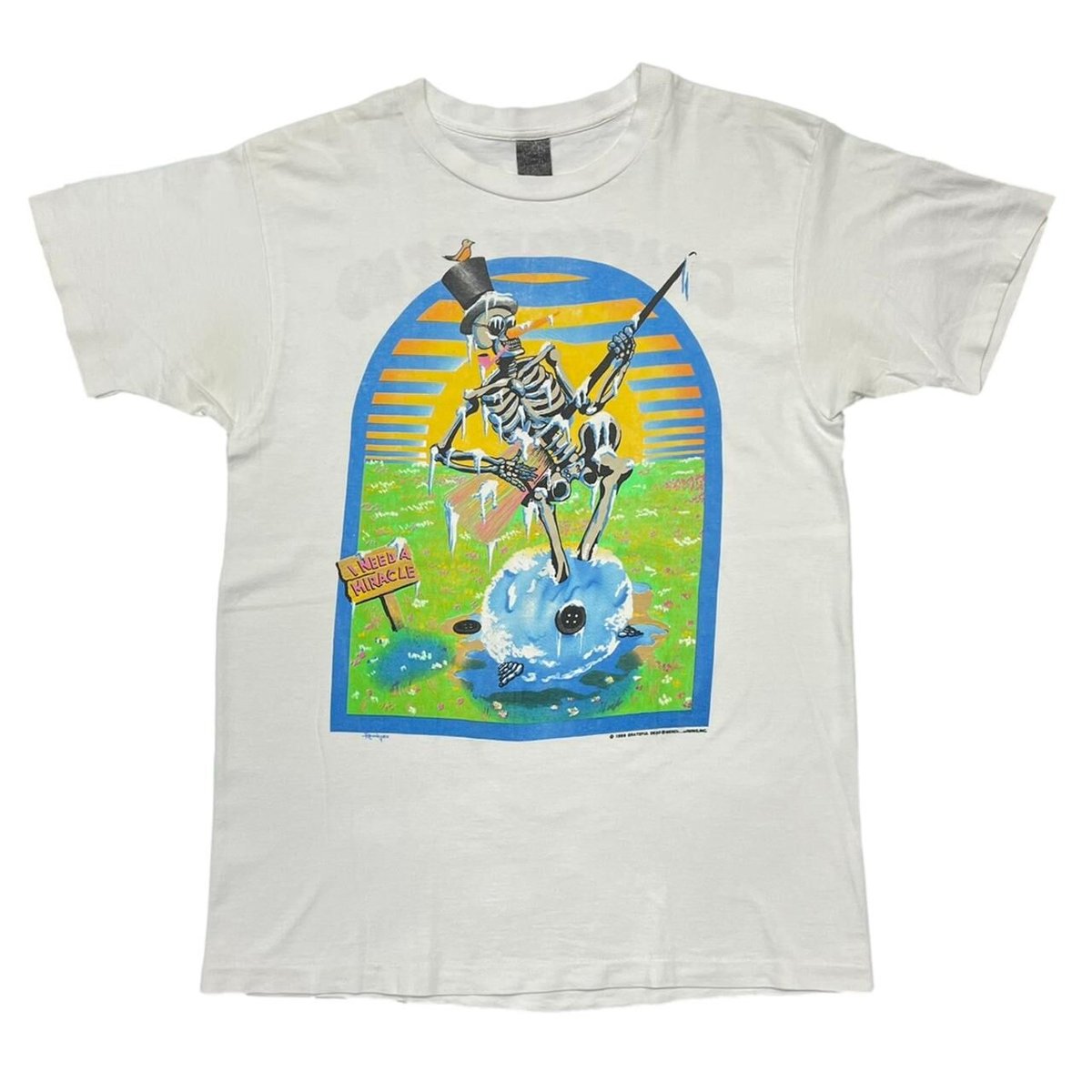 GRATEFUL DEAD 1989 SPRING TOUR WHITE FITS LARGE 0432