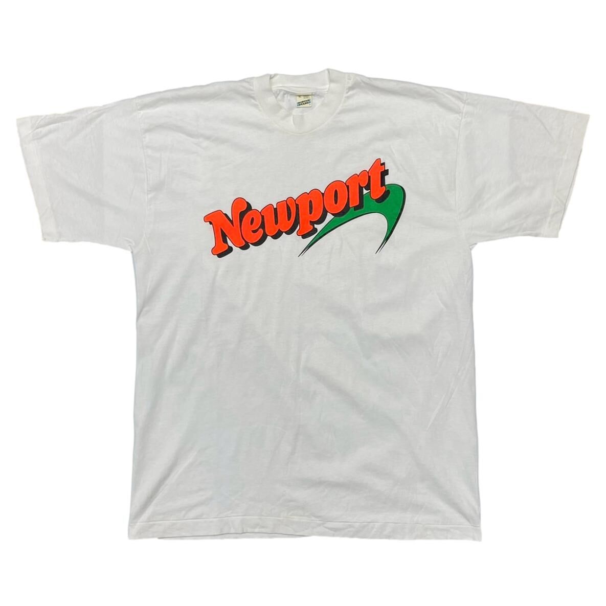 NEWPORT LOGO TEE WHITE SCREEN STARS XL 6203