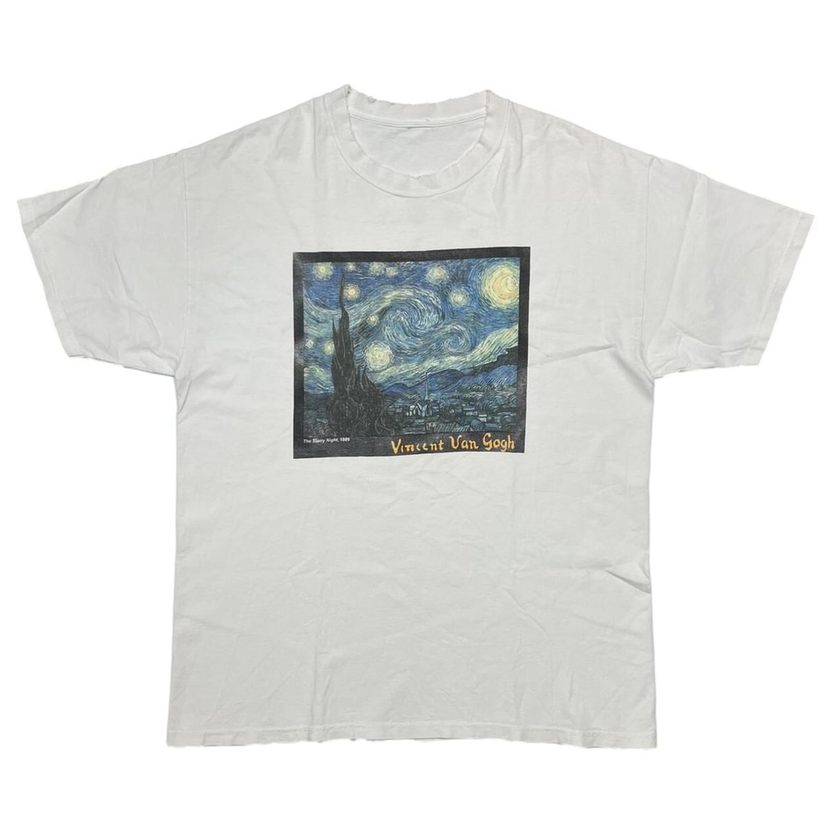 VINCENT VAN GOGH STARRY NIGHT TEE WHITE FITS XL 8190