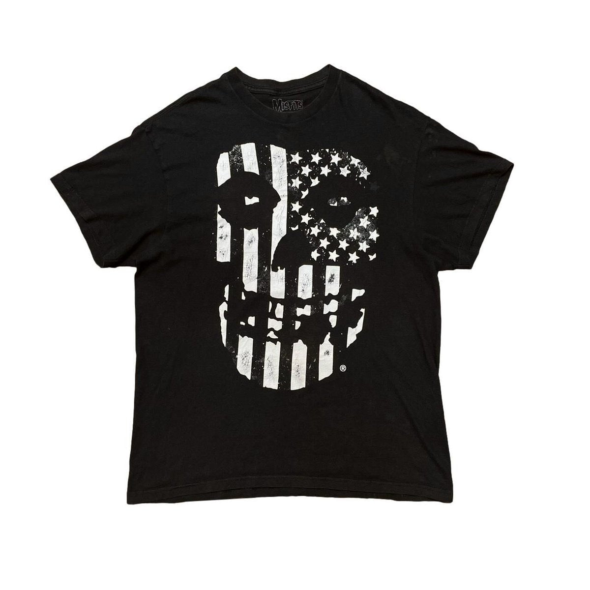 MISFITS AMERICAN FLUG SKULL TEE LARGE 5388