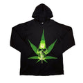 WEED SKULL L/S HOODED TEE 1993 WILD OATS  XL 4079
