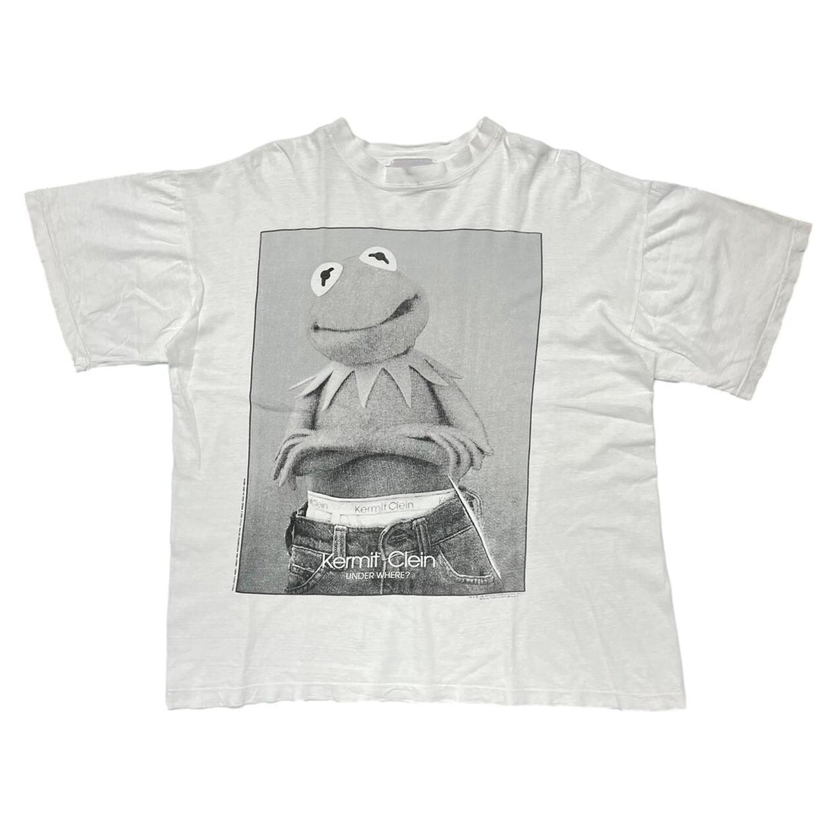 KERMIT CALVIN KLEIN PARODY WHITE LARGE 8232