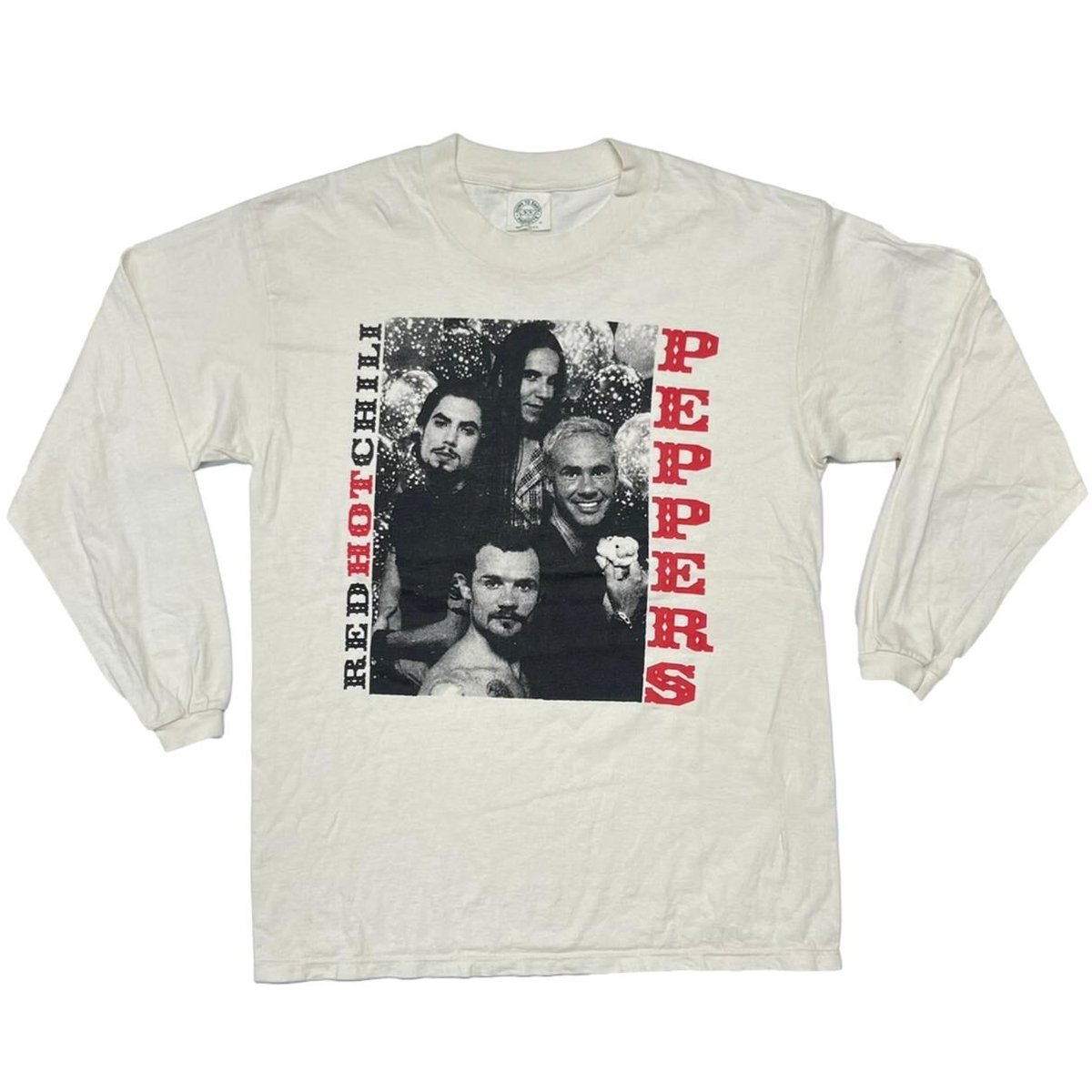RED HOT CHILLI PEPPER 1996 ONE HOT MINUTE TOUR LS TEE NATURAL FITS XL 0112