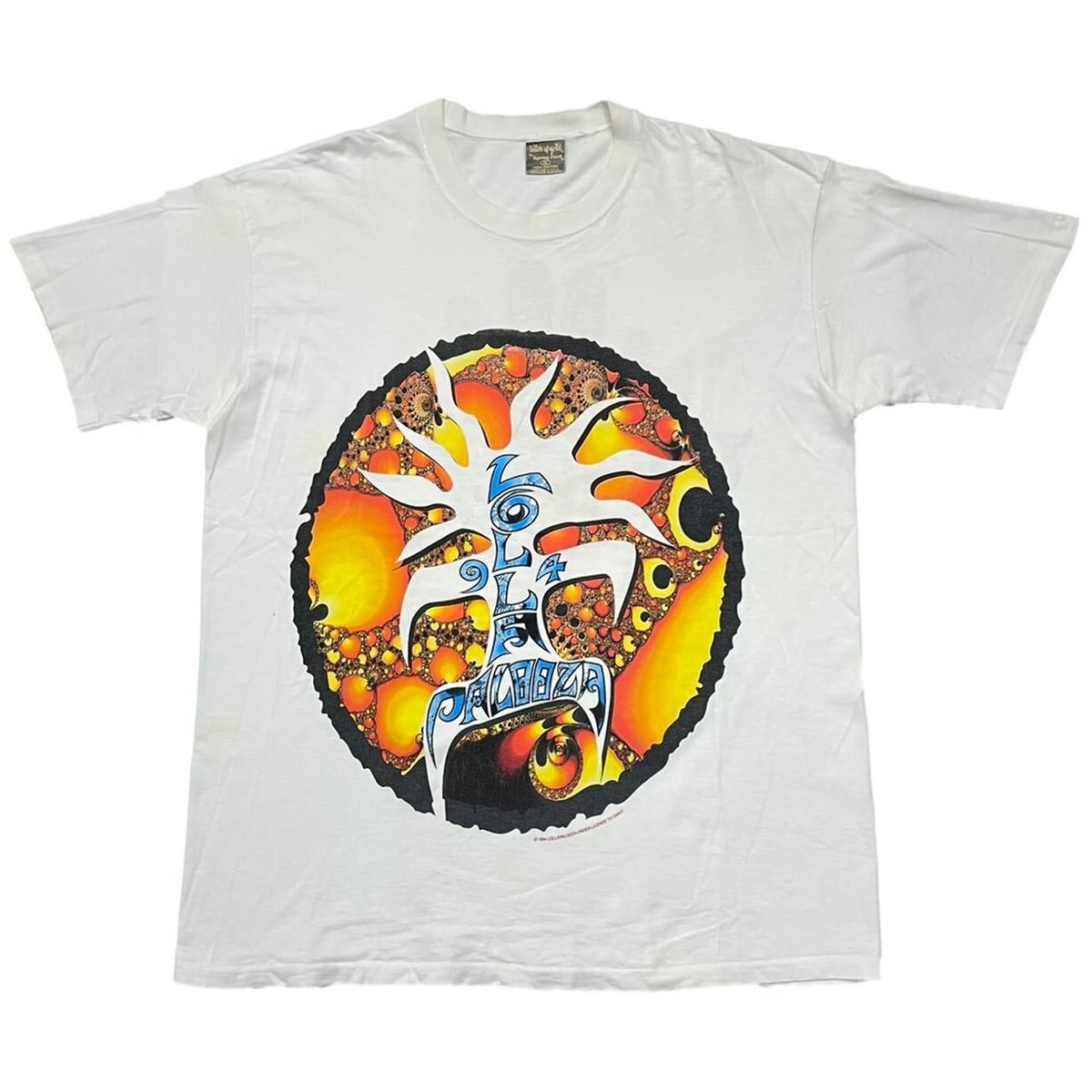 LOLLAPALOOZA 1994 WHITE TOUCH OF GOLD XL 0457