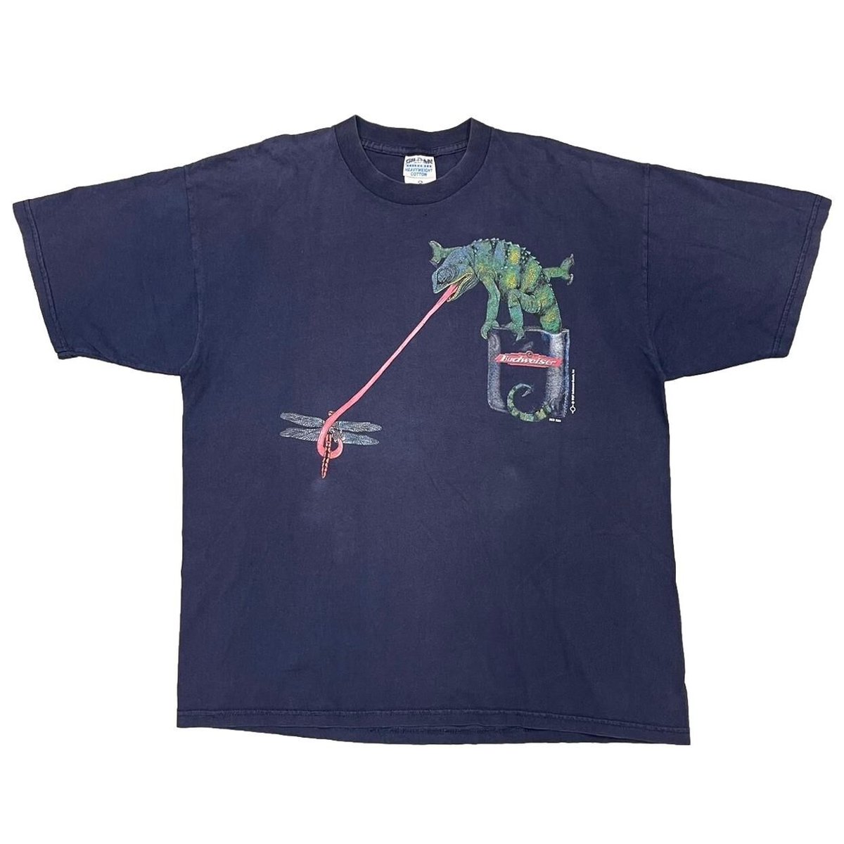 Budweiser 1997 DOUBLE SIDE WE CLOUD'VE BEEN HUGE ... NAVY GILDAN XL 2699