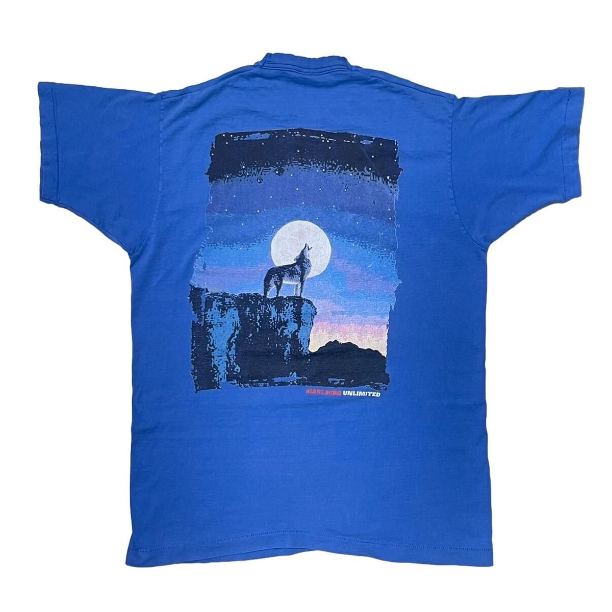 Marlboro UNLIMITED COYOTE POCKET TEE BLUE FITS LARGE 1166