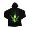 WEED SKULL L/S HOODED TEE 1993 WILD OATS  LARGE 4081