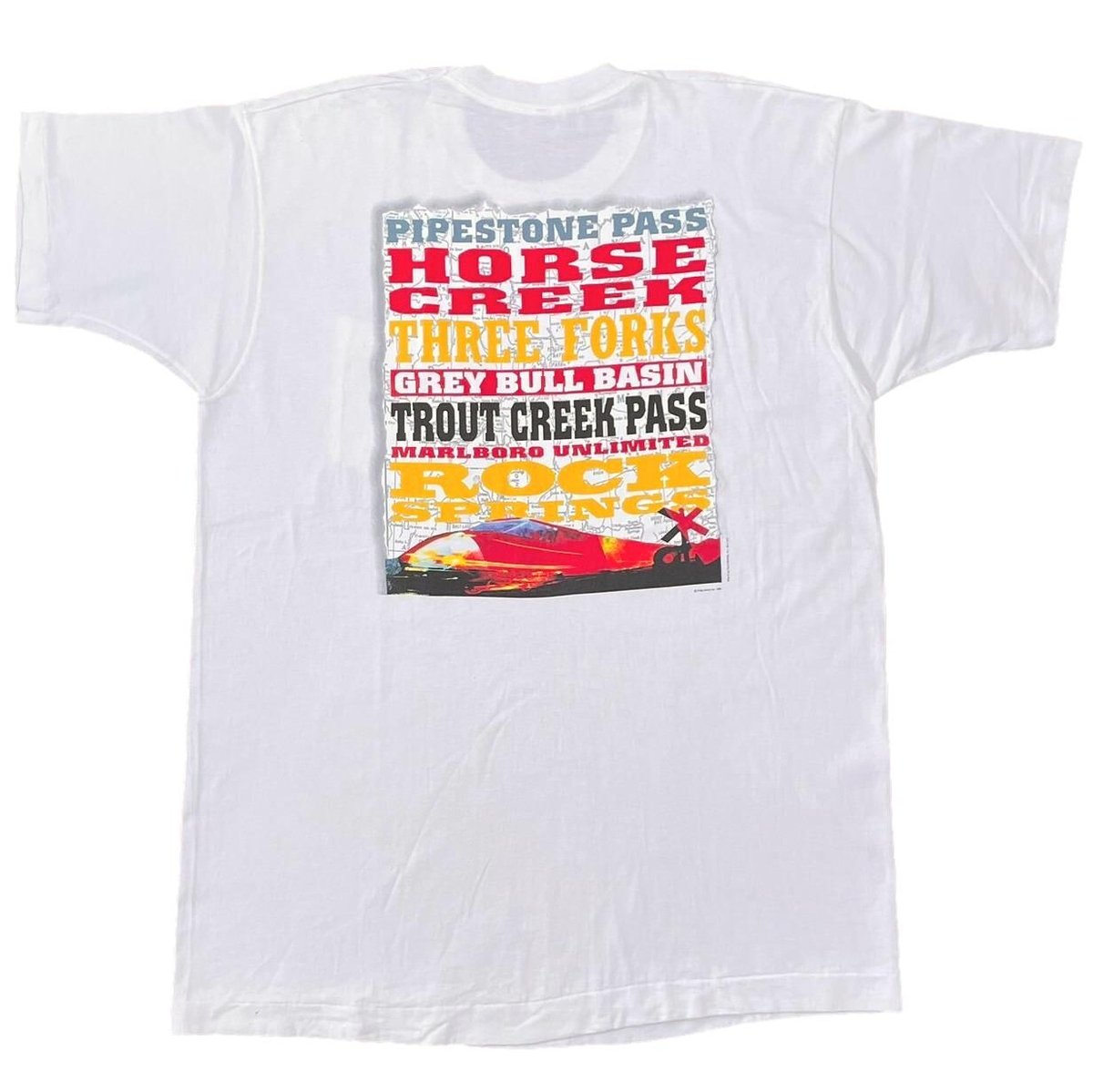 Marlboro HORSE CREEK POCKET TEE WHITE FRUIT OF THE LOOM XL 3