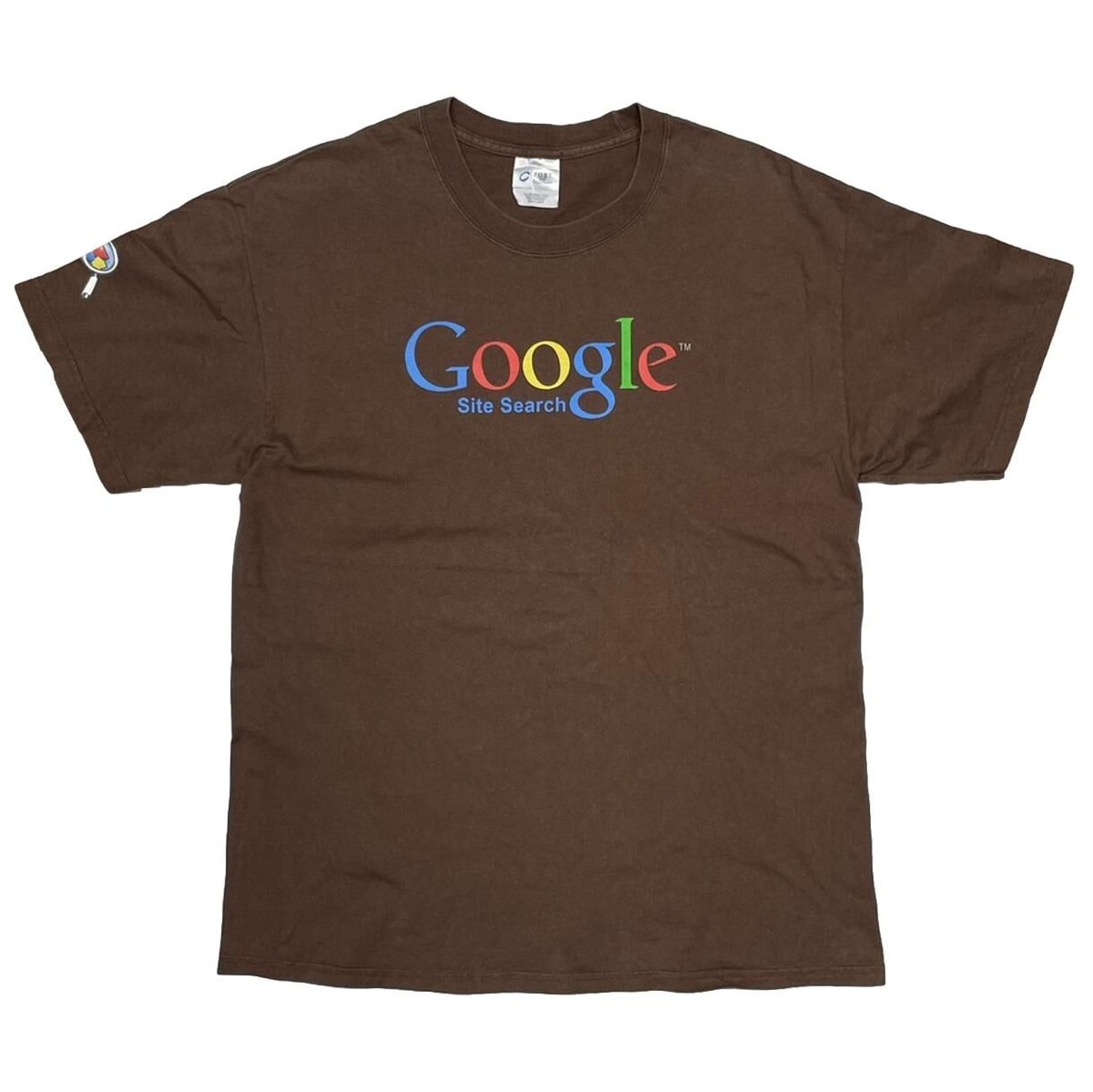 GOOGLE SITE SEARCH LOGO TEE BROWN LARGE 0001