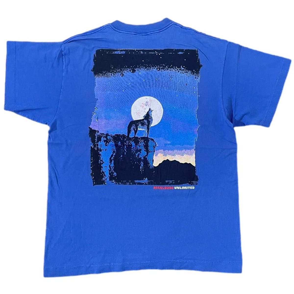 Marlboro UNLIMITED COYOTE POCKET TEE BLUE FITS LARGE 8