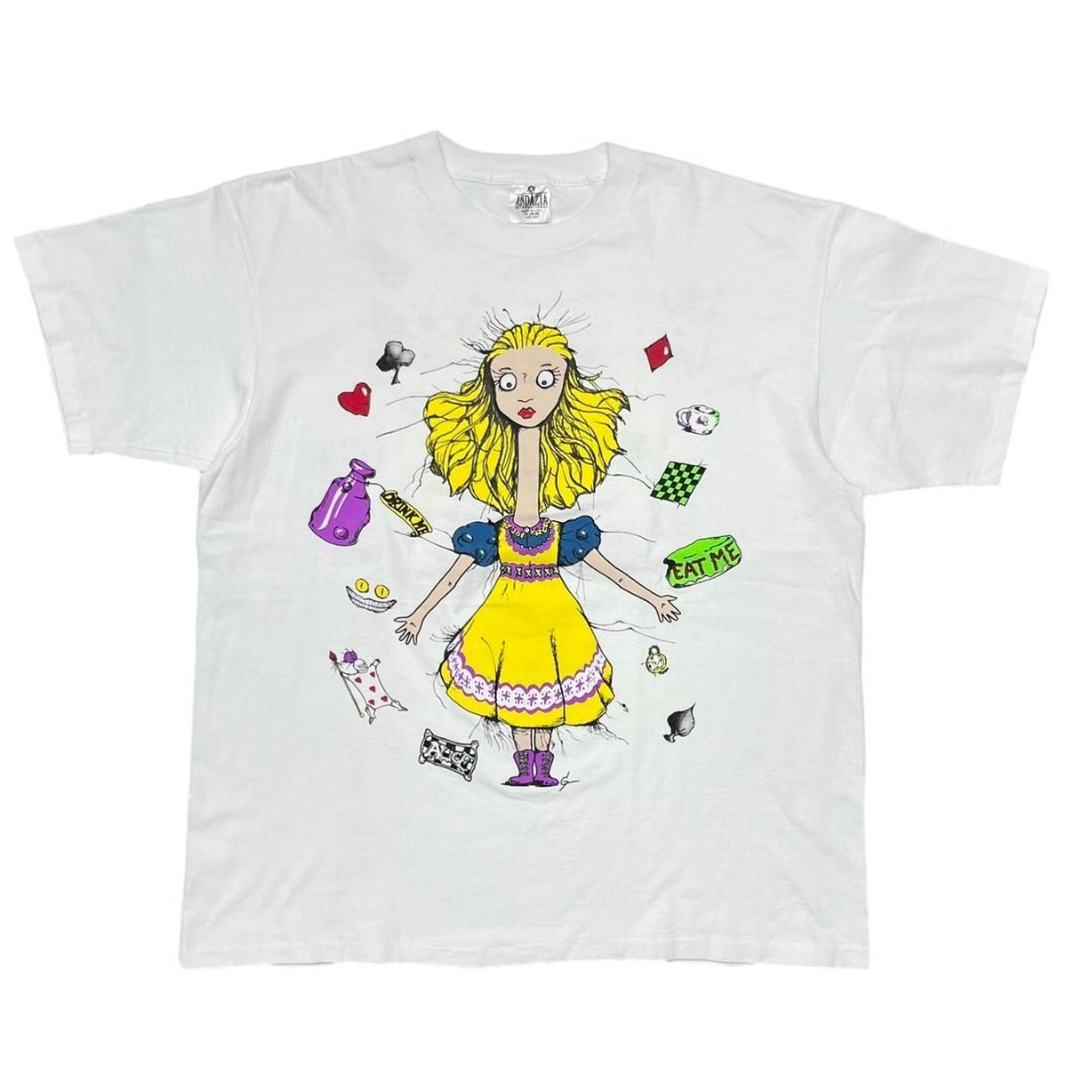 ALICE IN WONDERLAND ALICE & CAT DOUBLE SIDE WHITE ANDAZIA XL 2298