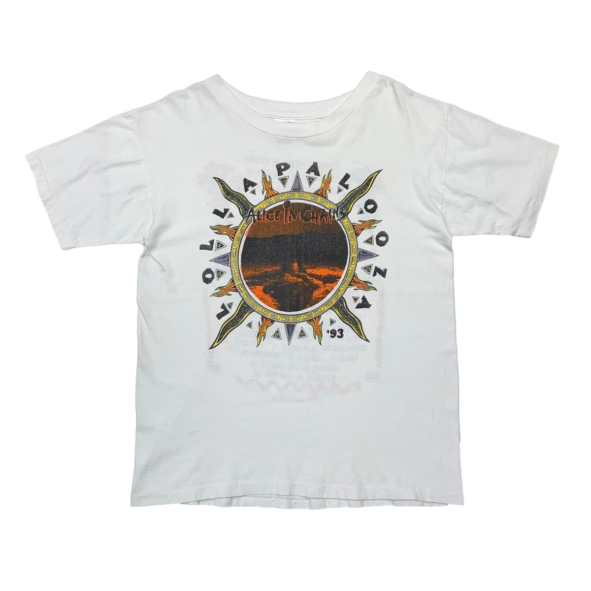 ALICE IN CHAINS LOLLA PALOOZA BOOTLEG SOLAR TEE WHITE XL 8574