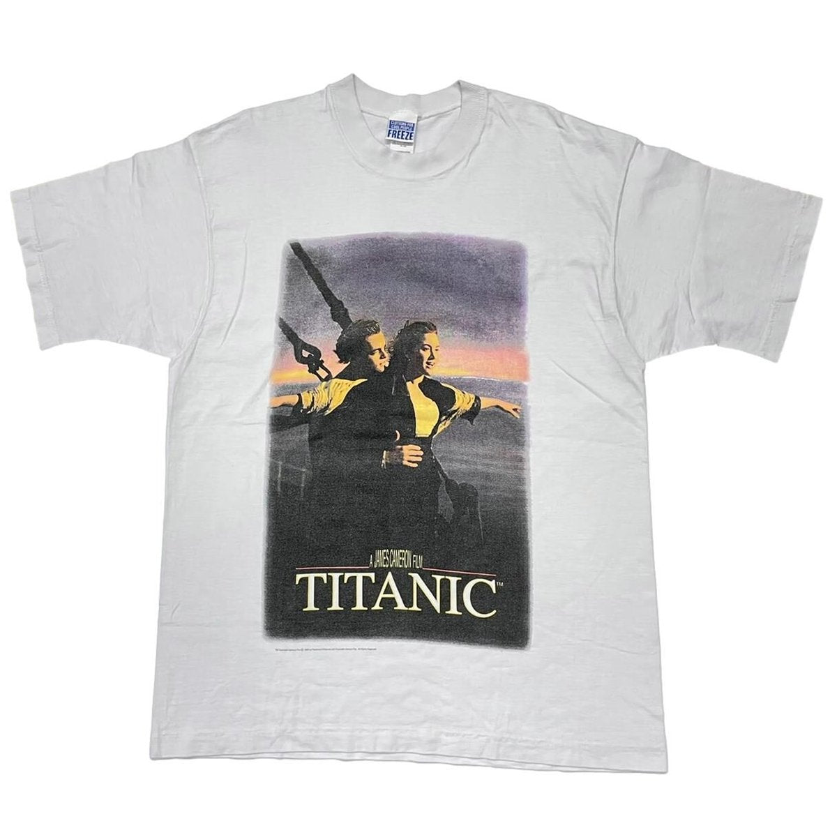 TITANIC 1998 MOVIE PROMO TEE WHITE XL 0527
