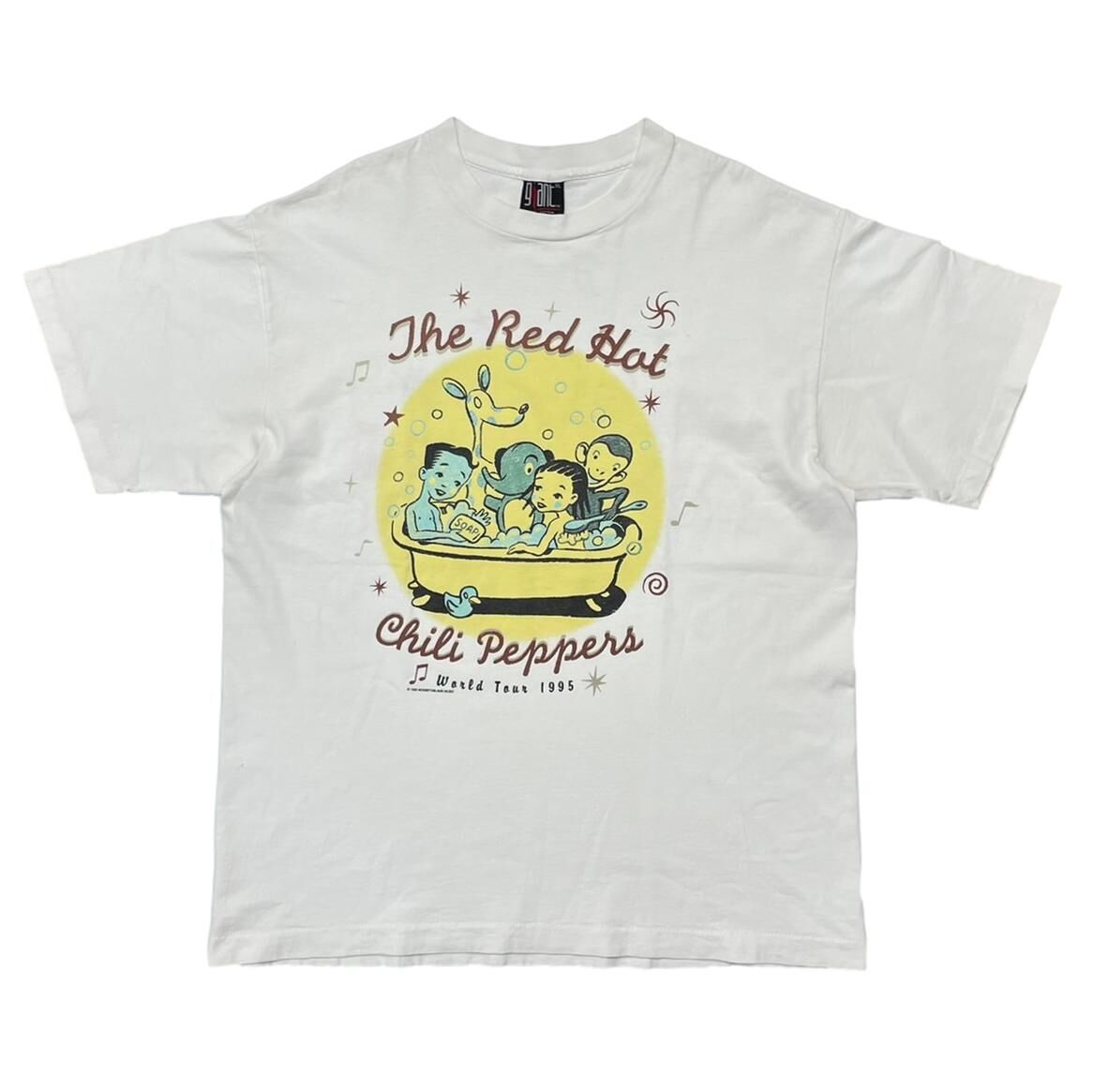 RED HOT CHILI PEPPERS	1995 WORLD TOUR TEE WHITE GIANT XL 6215