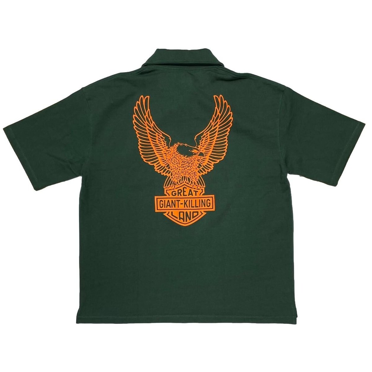 greatLAnd ORIGINAL GIANT KILLING SOUVENIR SHIRT HALF ZIP GREEN