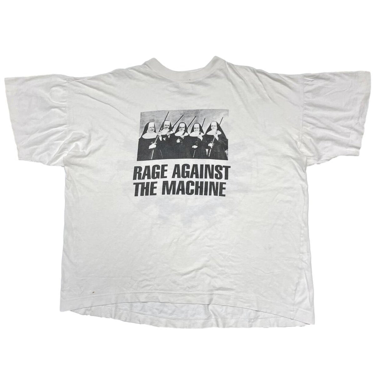 RAGE AGAINST THE MACHINE NUNS AND GUNS WHITE FITS XL 0621