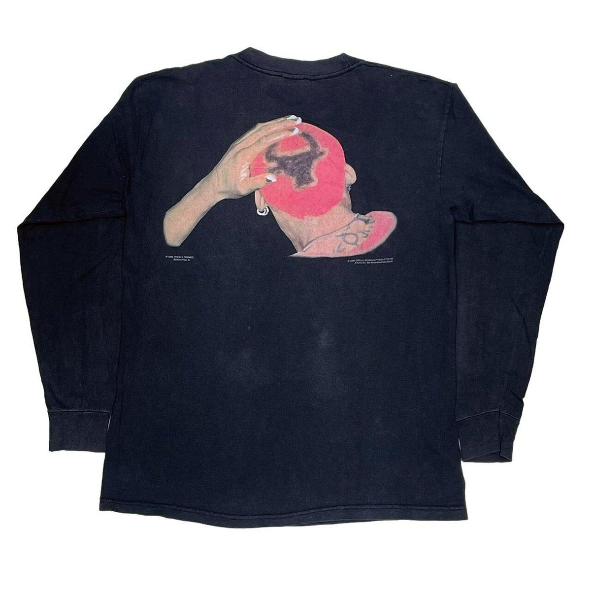 DENNIS RODMAN 1996 ENFORCER BAD AS I WANNA BE LS TEE MURINA LARGE 0500