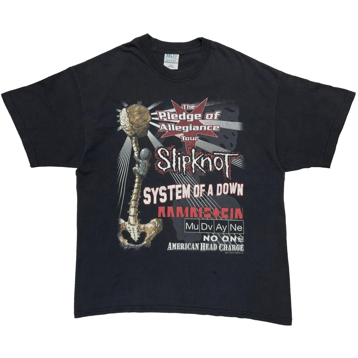 THE PLEDGE OF ALLEGIANCE TOUR 2001 SLIPKNOT SYSTEM OF A DOWN RAMMSTEIN M&O XL 1420