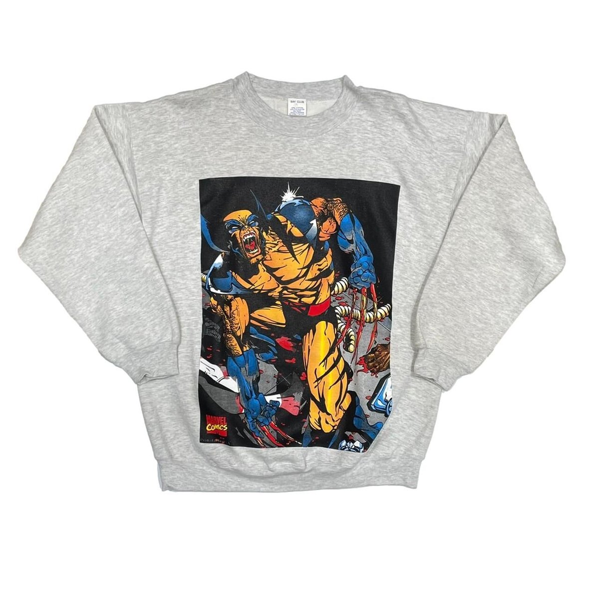 X-MEN WOLVERINE BOOTLEG CREWNECK SWEAT DOUBLESIDE BAYCLUB XL 0844