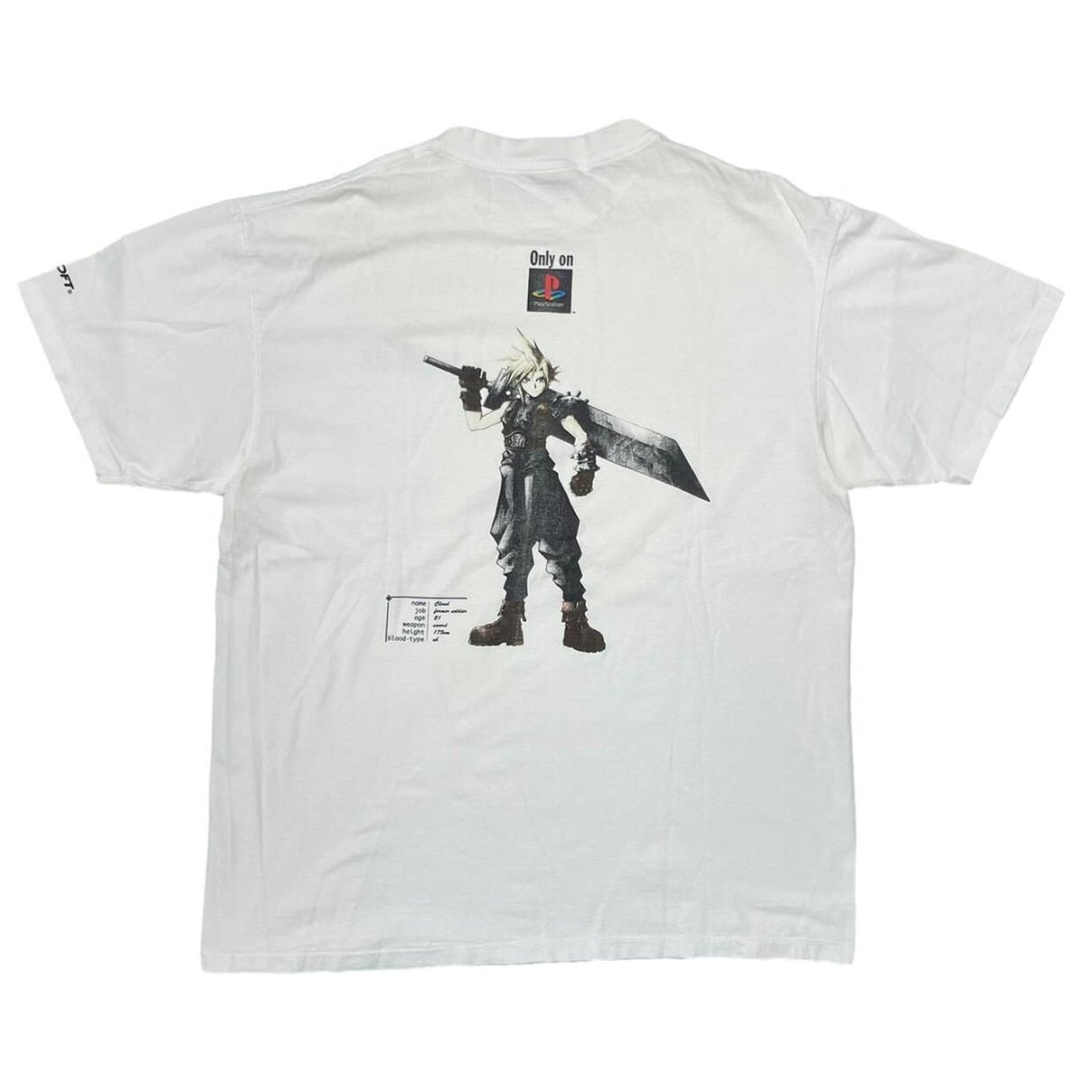 FINAL FANTASY 7 CLOUD ONLY ON PLAY STATION WHITE POWER PRO ONEITA XL 2667