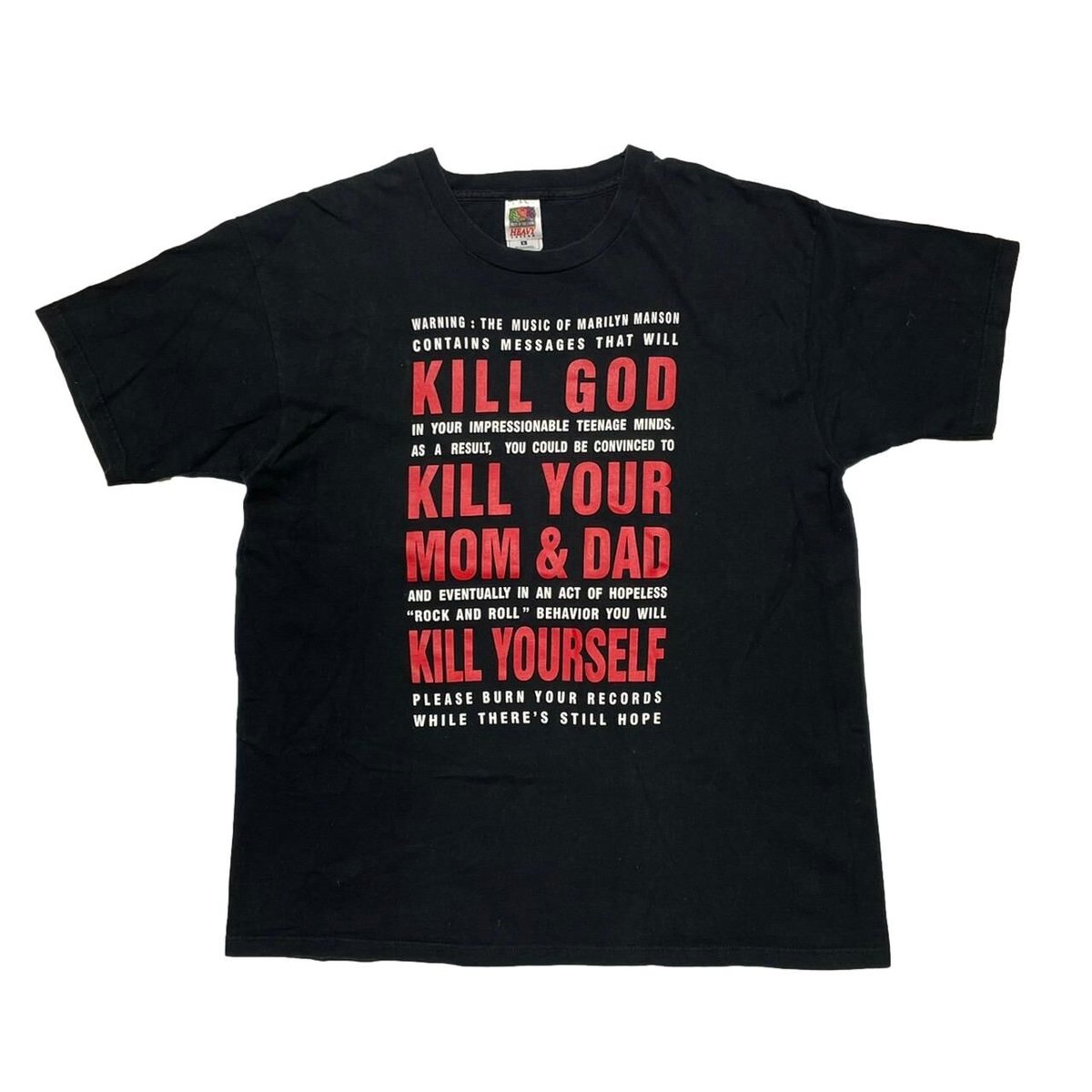 MARILYN MANSON KILL GOD KILL YUR MOM & DAD KILL YOUSELF FRUIT OF THE LOOM XL 7899